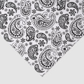 黒いヴィンテージペイズリーの背景（白） 薄葉紙 (詳細)