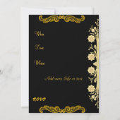 黒いヴィンテージ作成イベント招待状 招待状 (裏面)