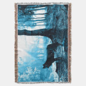 黒い一匹狼 スローブランケット (正面縦)