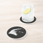 黒い一突きのわめく白頭鷲あなたの背景 コースター (側面)