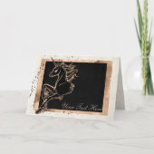 黒い一角獣のグリーティングカード カード (正面)