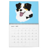 黒い三オーストラリアの羊飼いのコレクションのカレンダー カレンダー (3月 2027)