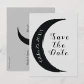 黒い三日月占星術黄道帯お知らせ 案内ポストカード (正面/裏面)