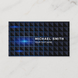 黒い三角形が青鮮やか光を照らす 名刺