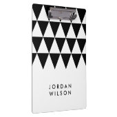 黒い三角形のモダンのミニマリストとの白 クリップボード (右)