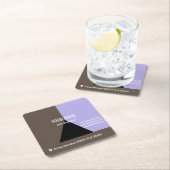 黒い三角形の正方形、2.5インチx 2.5インチ名刺 スクエアペーパーコースター (インサイチュ)