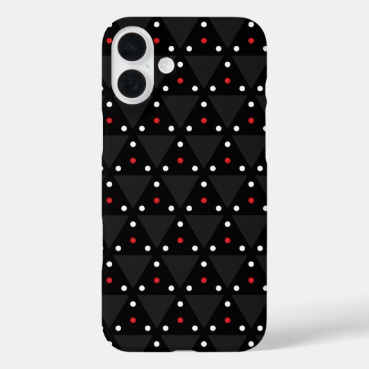 黒い三角形のUFOパターンモダン抽象芸術 Case-Mate iPhoneケース (裏面)