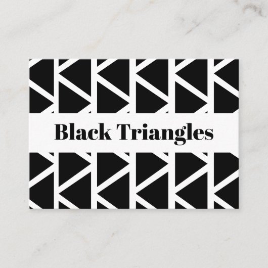 黒い三角形ジオメトリ 名刺 (正面)