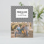 黒い三角形モダンのホリデーフォトカード 招待状 (スタンド正面)