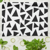 黒い三角形 キッチンタオル (折り畳み)