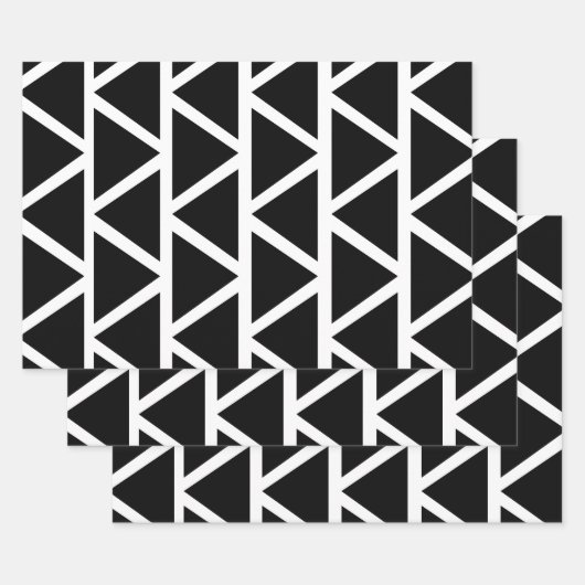 黒い三角形 ラッピングペーパーシート (セット)