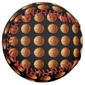 黒い上にオレンジ色のバスケットボールがあり ソフトボール (正面左)