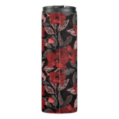 黒い上に赤い蘭。 タンブラー (裏面)