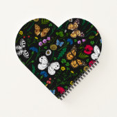 黒い上に野花と蝶 ノートブック (裏面)