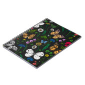 黒い上に野花と蝶 ノートブック (左側)