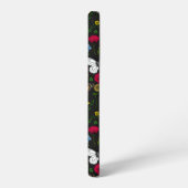 黒い上に野花と蝶 SAMSUNG GALAXYケース (左側面)