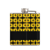 黒い上に黄色のひまわり フラスク (裏面)