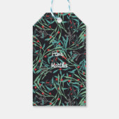 黒い上のクリスマスプラント ギフトタグ (裏面)