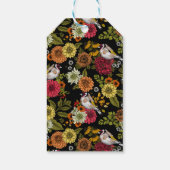 黒い上の庭の金魚 ギフトタグ (裏面)