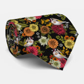 黒い上の庭の金魚 ネクタイ (ロール)