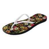 黒い上の庭の金魚 ビーチサンダル (アングル)