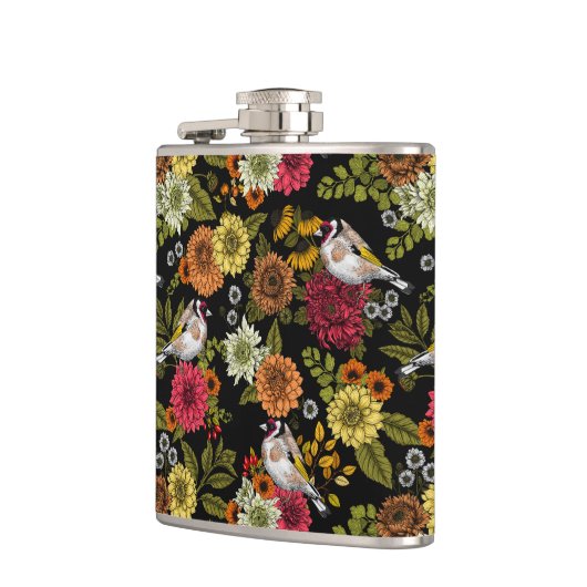 黒い上の庭の金魚 フラスク (左)