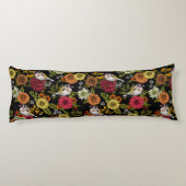 黒い上の庭の金魚 ボディピロー (裏面)