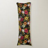 黒い上の庭の金魚 ボディピロー (正面縦)