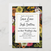 黒い上の庭の金魚 招待状 (正面)