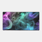 黒い上の虹色の煙 デスクマット (正面)