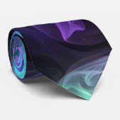 黒い上の虹色の煙 ネクタイ (ロール)