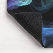 黒い上の虹色の煙 マウスパッド (コーナー)