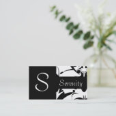 黒い上品の黒 名刺 (スタンド正面)