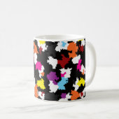 黒い不カラフル整抽象芸術 コーヒーマグカップ (正面右)