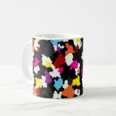 黒い不カラフル整抽象芸術 コーヒーマグカップ (正面左)