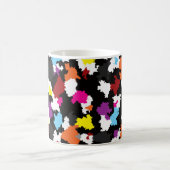 黒い不カラフル整抽象芸術 コーヒーマグカップ (中央)