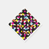 黒い不カラフル整抽象芸術 スタンダードカクテルナプキン (角)