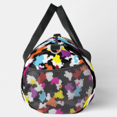 黒い不カラフル整抽象芸術 ダッフルバッグ (右)