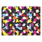 黒い不カラフル整抽象芸術 テーブルクロス (正面(横))