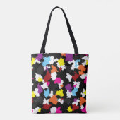 黒い不カラフル整抽象芸術 トートバッグ (裏面)