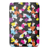 黒い不カラフル整抽象芸術 バスマット (正面縦)