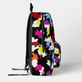 黒い不カラフル整抽象芸術 プリントバックパック (左)