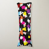 黒い不カラフル整抽象芸術 ボディピロー (正面縦)