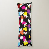 黒い不カラフル整抽象芸術 ボディピロー (裏面 (縦))