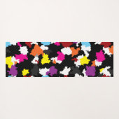 黒い不カラフル整抽象芸術 ヨガマット (裏面(横))