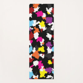 黒い不カラフル整抽象芸術 ヨガマット