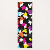 黒い不カラフル整抽象芸術 ヨガマット (裏面)