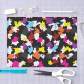 黒い不カラフル整抽象芸術 薄葉紙 (クラフト)