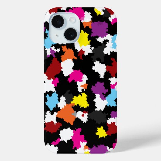黒い不カラフル整抽象芸術 Case-Mate iPhoneケース (裏面)