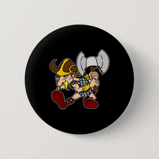 黒い不機嫌Viking2 缶バッジ (正面)